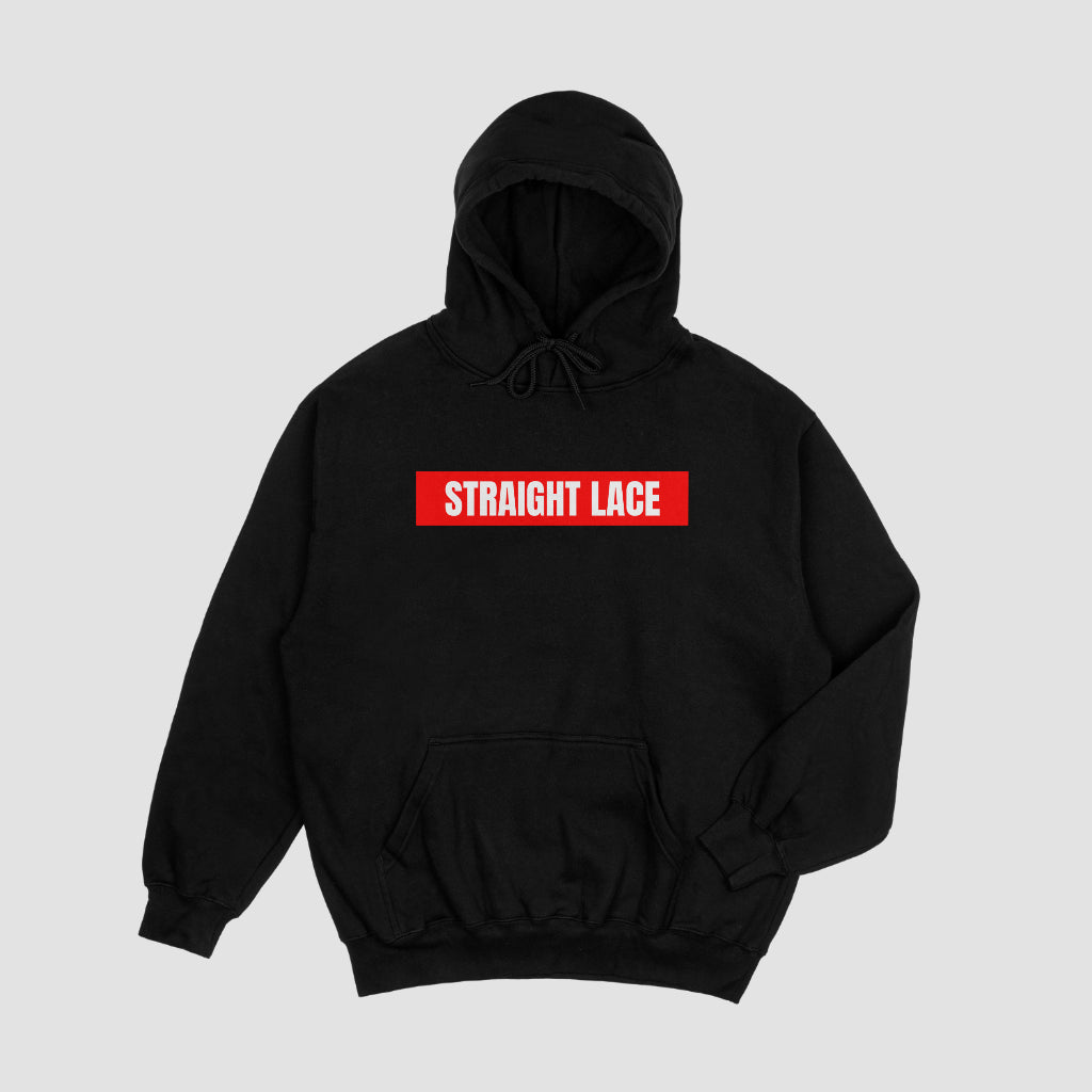 STRAIGHT LACE RED BAR PREMIUM HOODIE